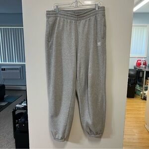 Woman's Adidas Gray Jogger Sweatpants with Elastic Cuffs